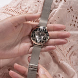 Guess Iconic Quartz Silver Dial Silver Mesh Bracelet Watch For Women - GW0527L1