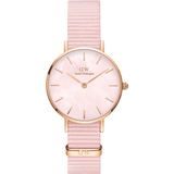 Daniel Wellington Petite Mother of Pearl Pink Dial Pink Nylon Strap Watch For Women - DW00100512