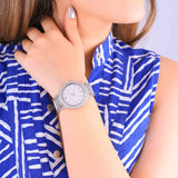 Michael Kors Kerry Crystal Pave Silver Dial Silver Steel Strap Watch For Women - MK3359