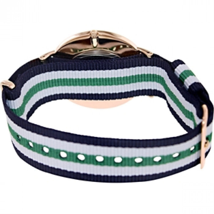 Daniel Wellington Classic Nottingham White Dial Two Tone NATO Strap Watch For Men - 0108DW