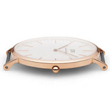 Daniel Wellington Classic Nottingham White Dial Two Tone NATO Strap Watch For Men - 0108DW