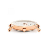 Daniel Wellington Classy Glasgow White Dial Two Tone Nylon Strap Watch For Women - DW00100066