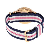 Daniel Wellington Classic South Hampton White Dial Two Tone Nylon Strap Watch For Women - DW00100034