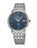 Omega De Ville Prestige Co-Axial Orbis Blue Dial Silver Steel Strap Watch for Men - 424.10.40.20.03.001