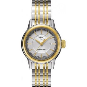 Tissot Carson Automatic Silver Dial Two Tone Steel Strap Watch For Women - T085.207.22.011.00