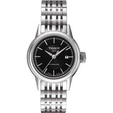 Tissot Carson Automatic Black Dial Silver Steel Strap Watch For Women - T085.207.11.051.00