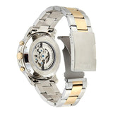 Fossil Grant Sport Automatic Skeleton Blue Dial Two Tone Steel Strap Watch for Men - ME3141