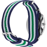 Daniel Wellington Classic Nottingham White Dial Two Tone NATO Strap Watch For Men - 0208DW