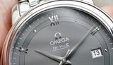 Omega De Ville Prestige Co-Axial Automatic Grey Dial Silver Steel Strap Watch for Men - 424.10.40.20.06.001