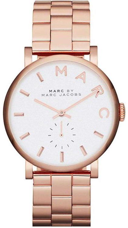 Marc Jacobs Baker White Dial Rose Gold Steel Strap Watch for  display picture 2
