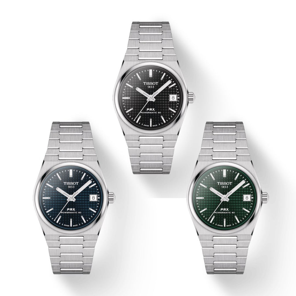Tissot PRX Powermatic 80 Green Dial Silver Steel Strap Watch for Men - T137.207.11.091.00