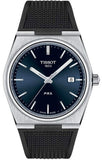 Tissot PRX Blue Dial Black Rubber Strap Watch For Men - T137.410.17.041.00