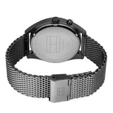 Tommy Hilfiger Deacon Multifunction Black Dial Black Mesh Bracelet Watch for Men - 1791546