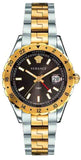 Versace Hellenyium Quartz Brown Dial Two Tone Steel Strap Watch For Men - V11040015