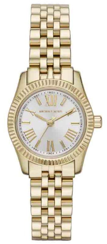 š Michael Kors Lexington Quartz Silver Dial Gold Steel Strap Watch For Women - MK3229 (100% off)