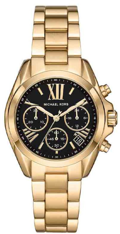 NWT Michael Kors Bradshaw Chronograph Quartz Black Dial Ladies Watch Michael Kors Bradshaw MK5696 Womens Black Leather Analog  main image 3