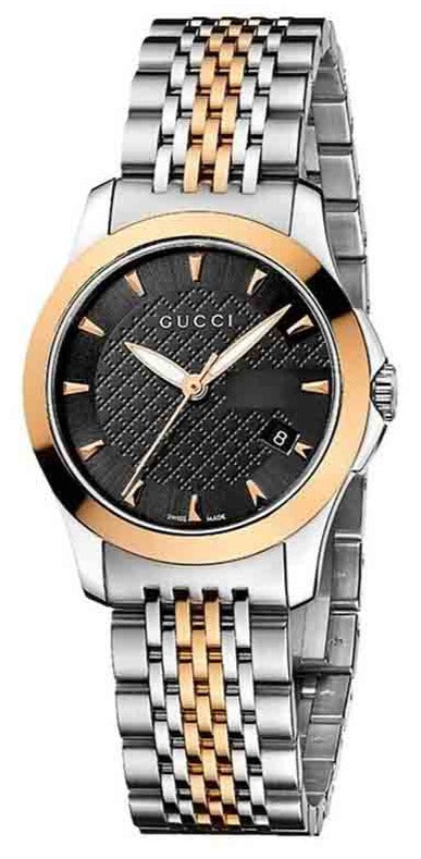 Gucci G Timeless Black Dial Two Tone Steel Strap Watch For  display picture 1