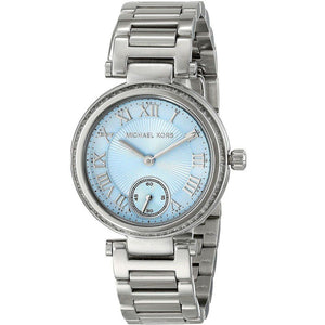 Michael Kors Skylar Quartz Blue Dial Silver Steel Strap Watch For Women - MK5988