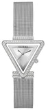 Guess Fame Diamonds Silver Dial Silver Mesh Bracelet Watch for Women - GW0508L1