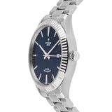 Tudor Style Automatic Blue Dial Silver Steel Strap Watch for Men - M12710-0013