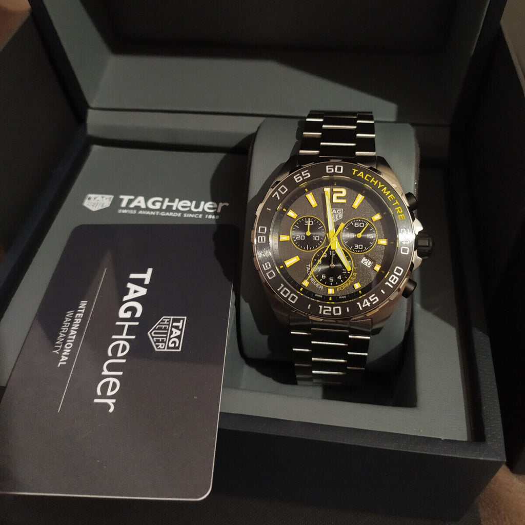 Tag Heuer Formula 1 Chronograph Grey Dial Silver Steel Strap Watch for Men - CAZ101AG.BA0842