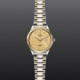 Tudor Style Automatic Diamonds Gold Dial Two Tone Steel Strap Watch for Men - M12713-0007