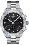 Tissot T Classic PR 100 Sport Chronograph Black Dial Silver Steel Strap Watch for Men - T101.617.11.051.00