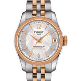 Tissot Ballade Powermatic 80 Cosc Mother of Pearl Dial Two Tone Steel Strap Watch For Women - T108.208.22.117.01