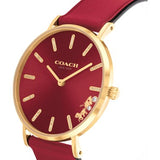 Coach Perry Red Dial Red Leather Strap Watch for Women - 14503852