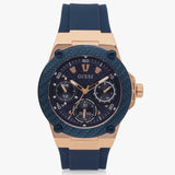 Guess Zena Blue Dial Blue Silicone Strap Watch For Women - W1094L2