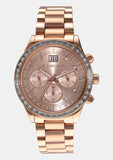 Michael Kors Brinkley Rose Gold Dial Rose Gold Steel Strap Watch for Women - MK6204