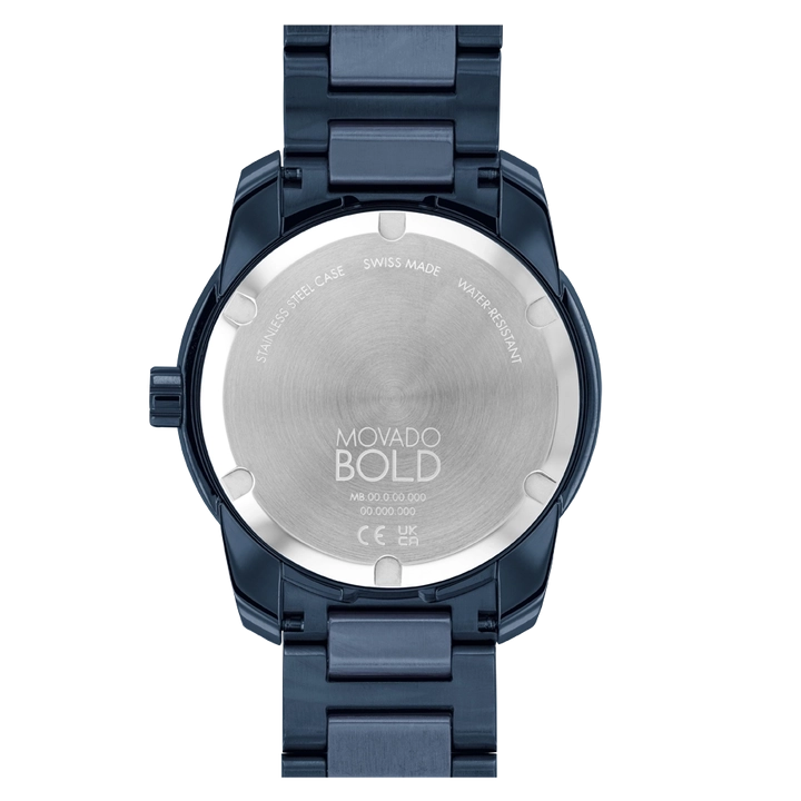 Movado Bold Verso Blue Dial Blue Steel Strap Watch for Men - 3600862