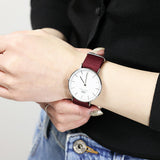 Daniel Wellington Classic Roselyn White Dial Red NATO Strap Watch For Women - DW00100272