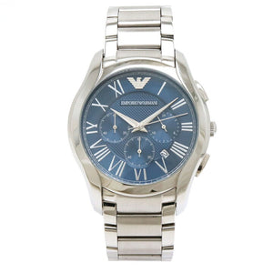 Emporio Armani Chronograph Quartz Blue Dial Silver Steel Strap Watch For Men - AR11082