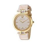 Versace Olympo Quartz White Dial Beige Leather Strap Watch for Women - VAN050016