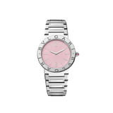 Bvlgari Bvlgari Bvlgari Quartz Pink Dial Silver Steel Strap Watch for Women - BVLGARI103711