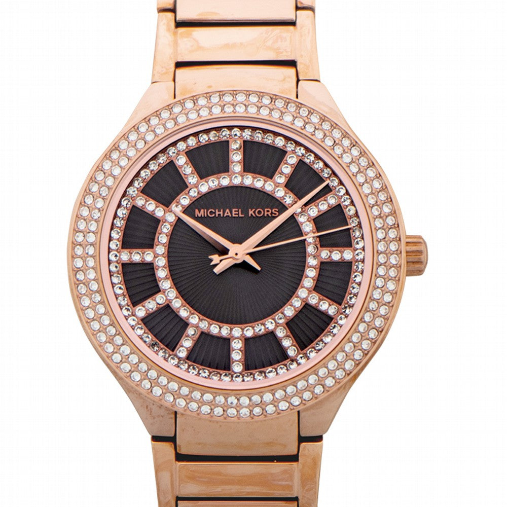 Michael Kors Kerry Black Mother of Pearl Dial Rose Gold Dial Watch for Women - MK3397