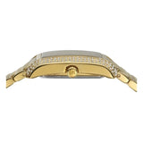 Michael Kors Emery Pave Analog Green Dial Gold Steel Strap Watch for Women - MK4742