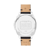 Coach Boyfriend Silver Dial Black Leather Strap Watch for Women - 14503152