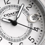 Coach Preston White Dial White Steel Strap Watch for Women - 14503462