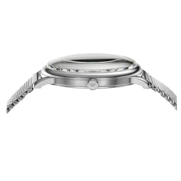 Emporio Armani Minimalist Quartz Blue Dial Silver Steel Strap Watch For Men - AR11571