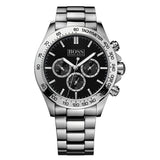 Hugo Boss Ikon Black Dial Silver Steel Strap Watch for Men - 1512965