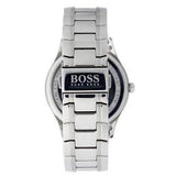 Hugo Boss Governer Black Dial Silver Steel Strap Watch for Men - 1513488