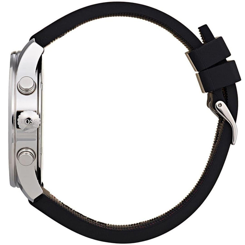 Hugo Boss Professional Black Dial Black Silicone Strap Watch for Men - 1513525