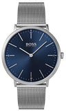Hugo Boss Horizon Quartz Blue Dial Silver Mesh Bracelet Watch For Men - 1513541