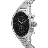 Hugo Boss Companion Black Dial Silver Steel Strap Watch for Men - 1513652