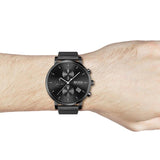 Hugo Boss Infinity Black Dial Black Mesh Bracelet Watch for Women -1502521