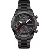 Hugo Boss Aero Black Dial Black Steel Strap Watch for Men - 1513771