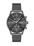 Hugo Boss Associate Grey Dial Grey Mesh Bracelet Watch for Men - 1513870