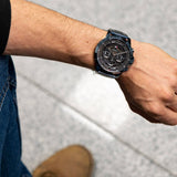 Tommy Hilfiger Luca Chronograph Grey Dial Blue Steel Strap Watch For Men - 1710493